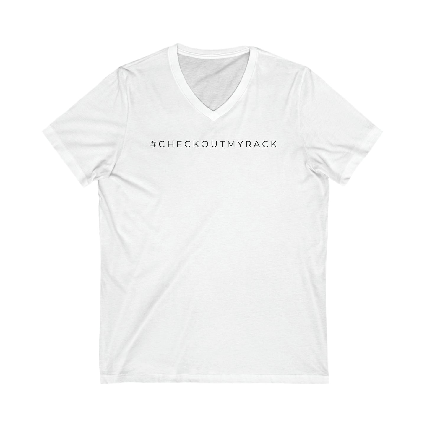 Jersey Short Sleeve V-Neck Tee: #CHECKOUTMYRACK