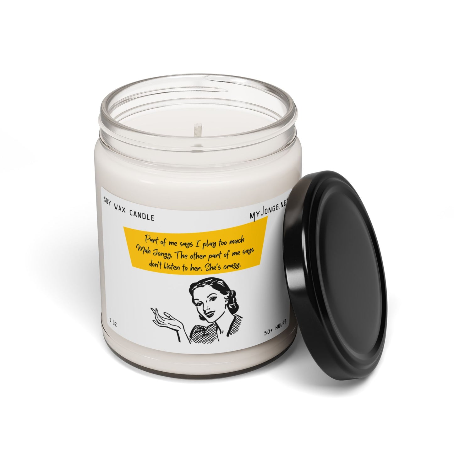 Mah Jongg Retro Quote Scented Soy Candle 4