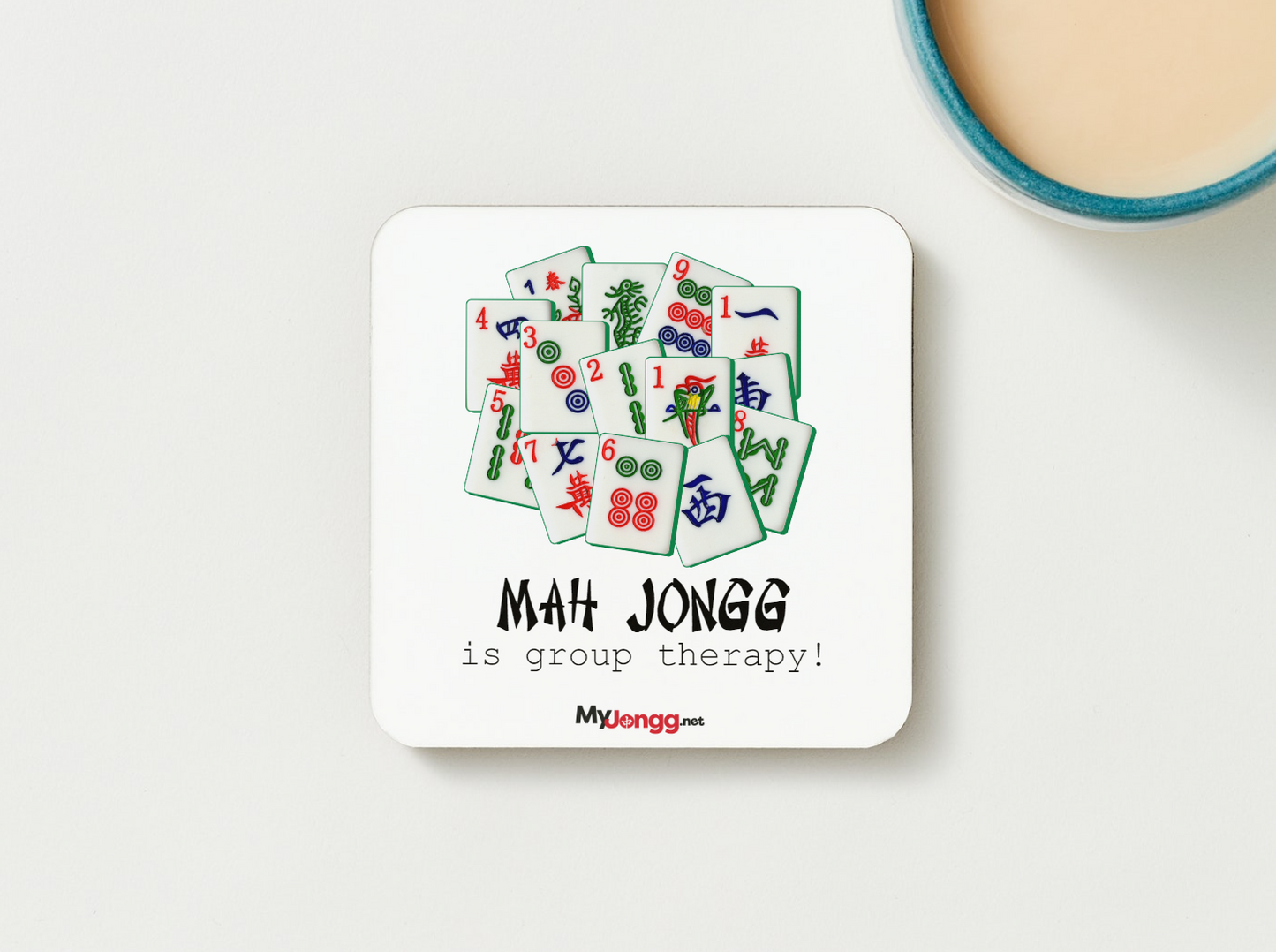 Square Hardboard Mah Jongg Coasters - Set #1