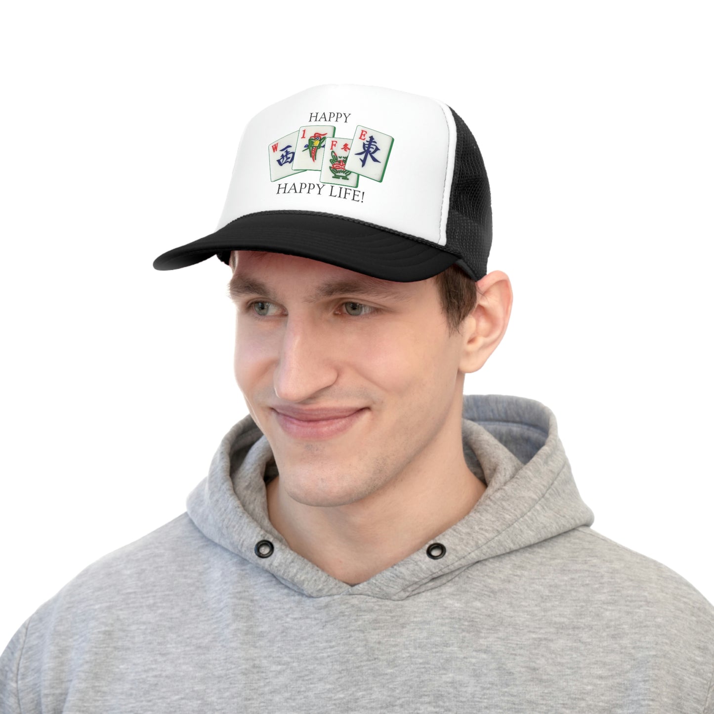 Happy Mah Jongg Wife, Happy Life Trucker Cap