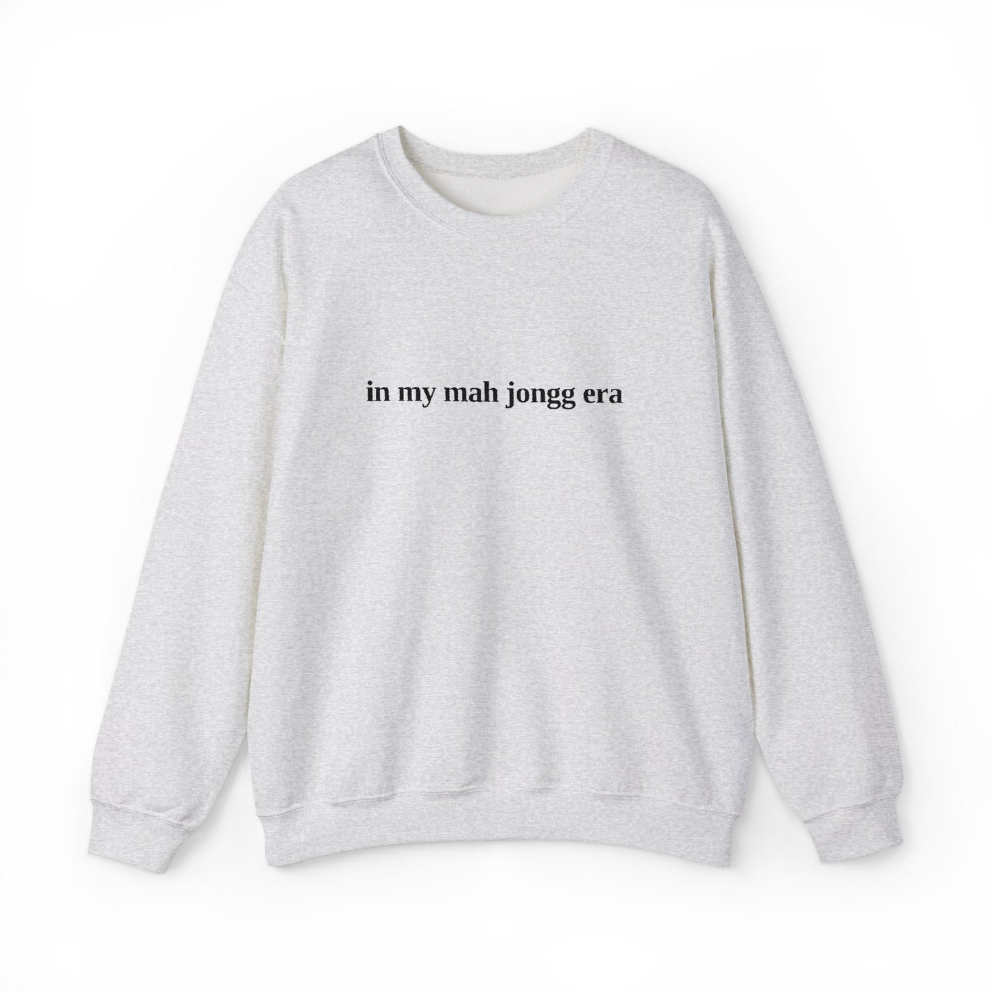 "in my mah jongg era" Embroidered Crewneck Sweatshirt