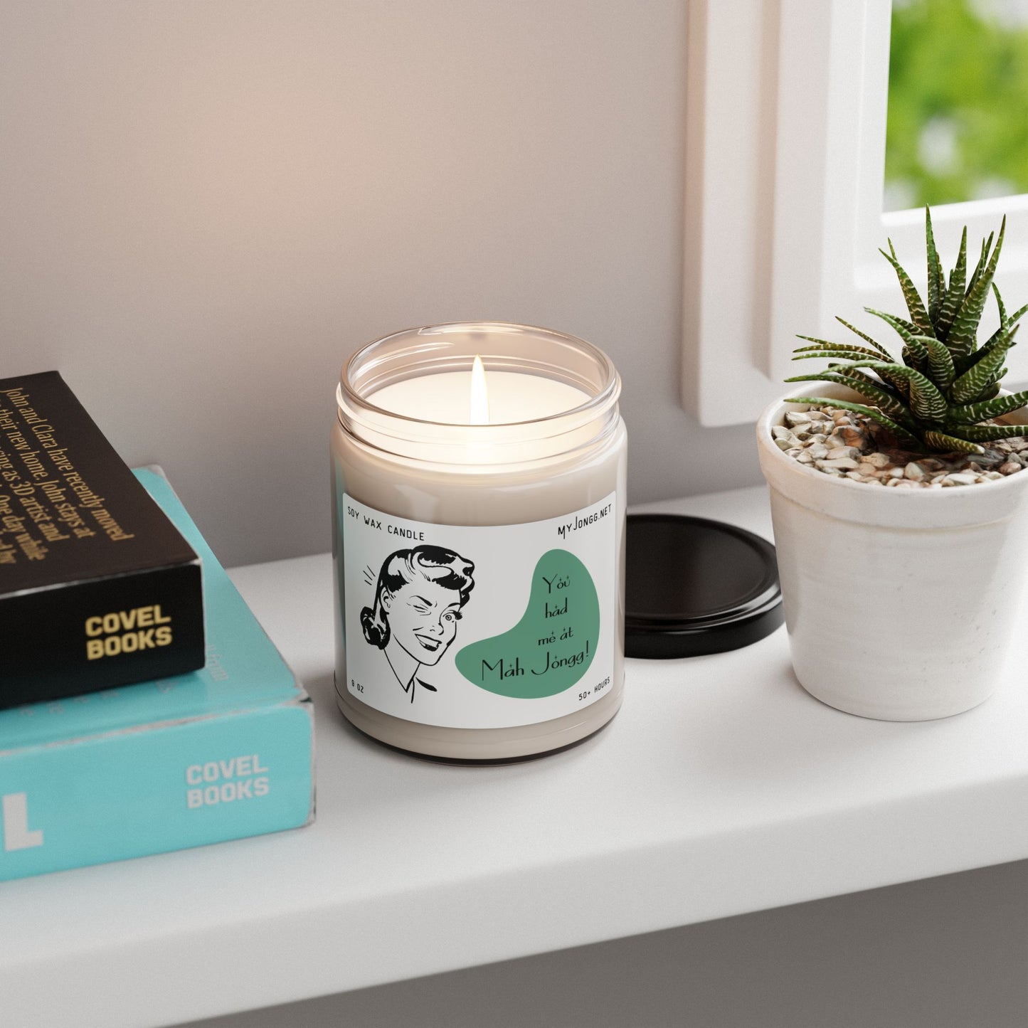 Mah Jongg Retro Quote Scented Soy Candle 4
