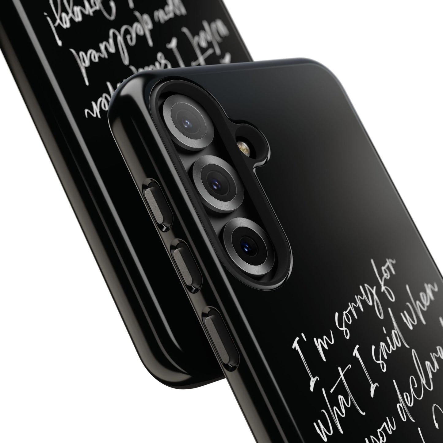 Tough Mah Jongg-Themed Phone Case - I'm Sorry for What I Said Design - Black background