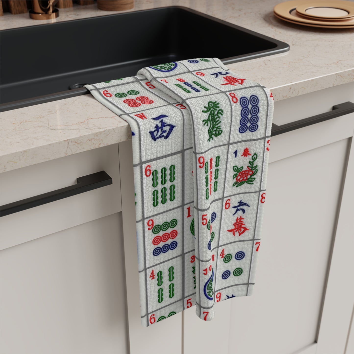 Mah Jongg Tile Microfiber Tea Towel