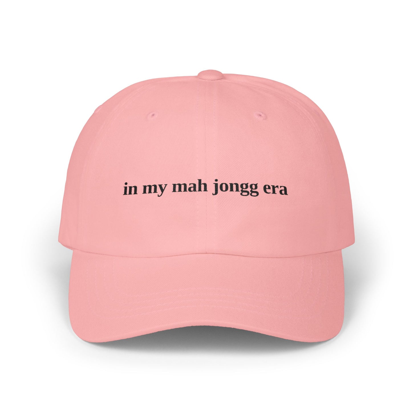 "in my mah jongg era" Embroidered White Baseball Hat