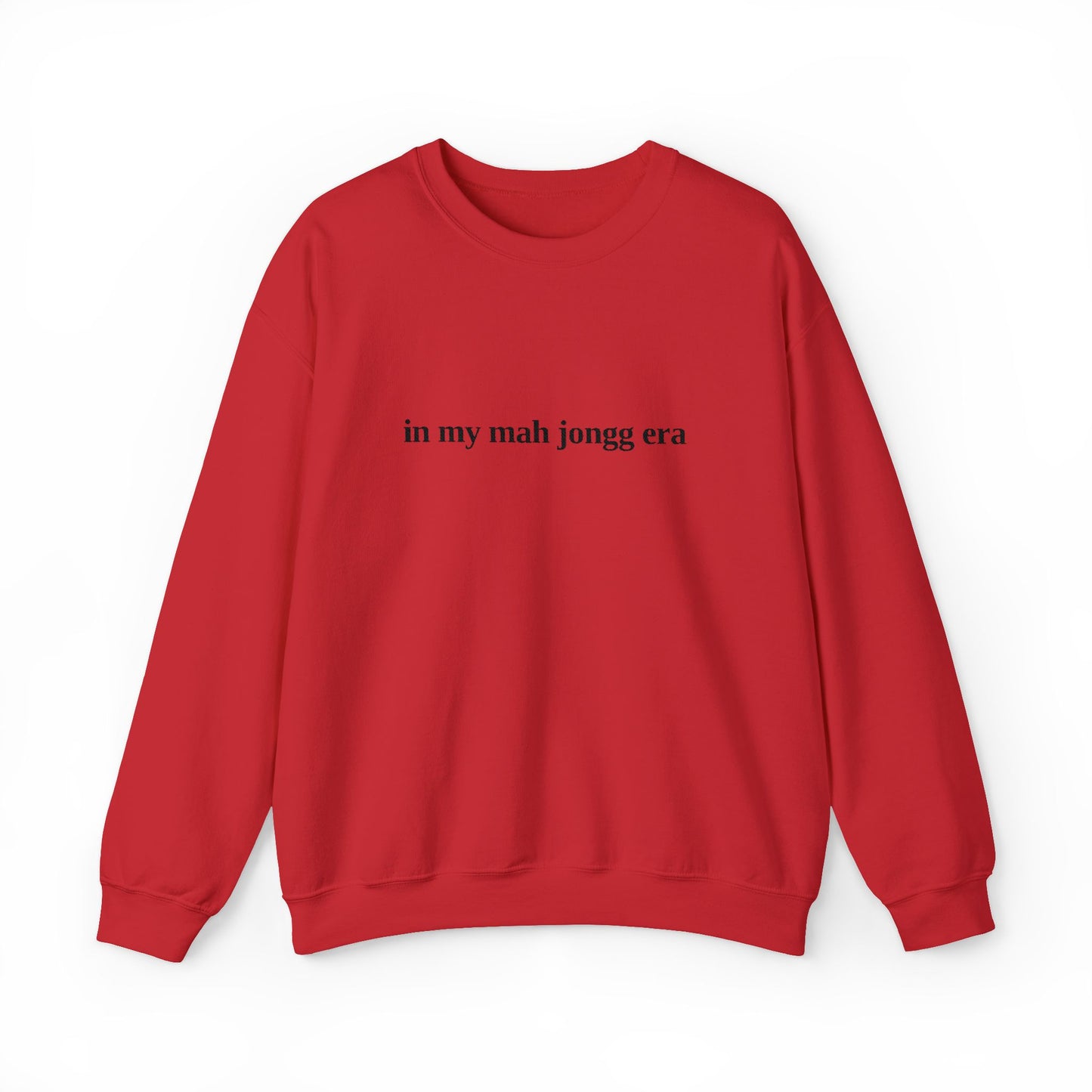 "in my mah jongg era" Embroidered Crewneck Sweatshirt