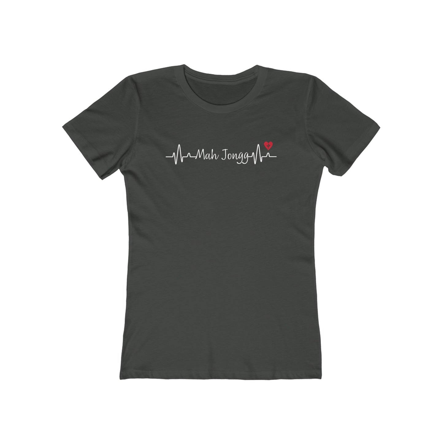 Women's Boyfriend Tee: Mah Jongg EKG