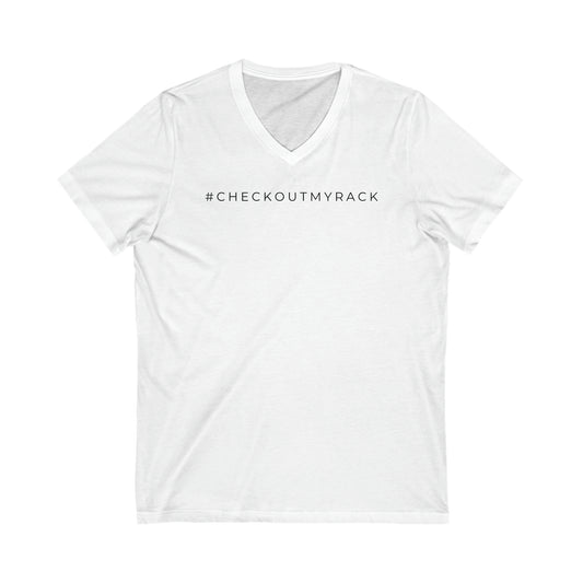 Jersey Short Sleeve V-Neck Tee: #CHECKOUTMYRACK