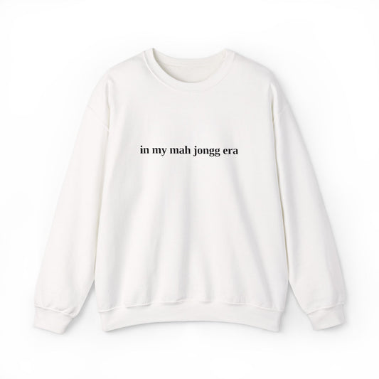 "in my mah jongg era" Embroidered Crewneck Sweatshirt