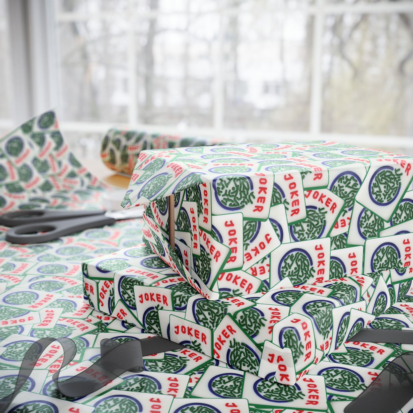 Mah Jongg Joker Tile Wrapping Paper
