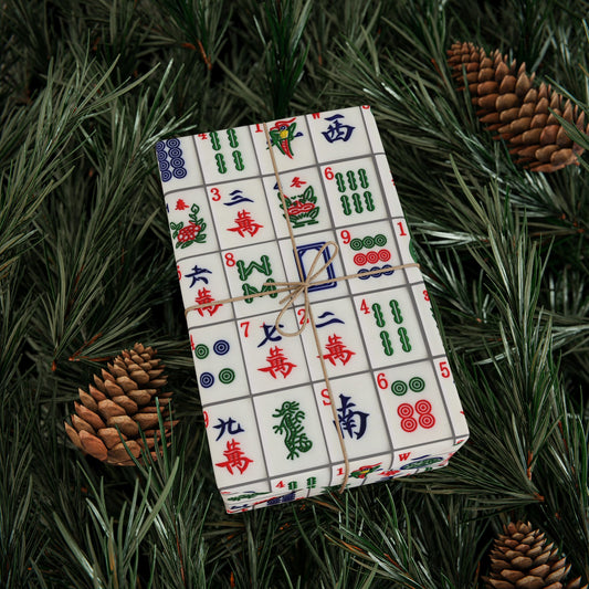 Mah Jongg Tile Wrapping Paper — Festive Game Tile Gift Wrap