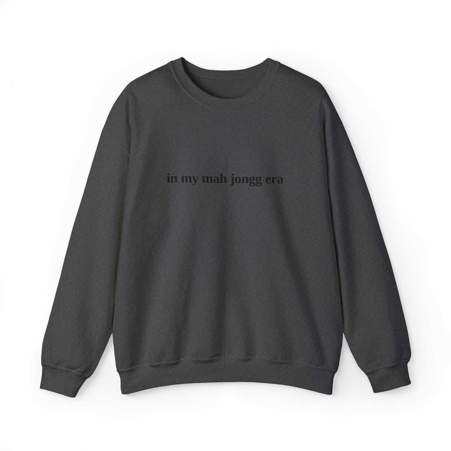 "in my mah jongg era" Embroidered Crewneck Sweatshirt