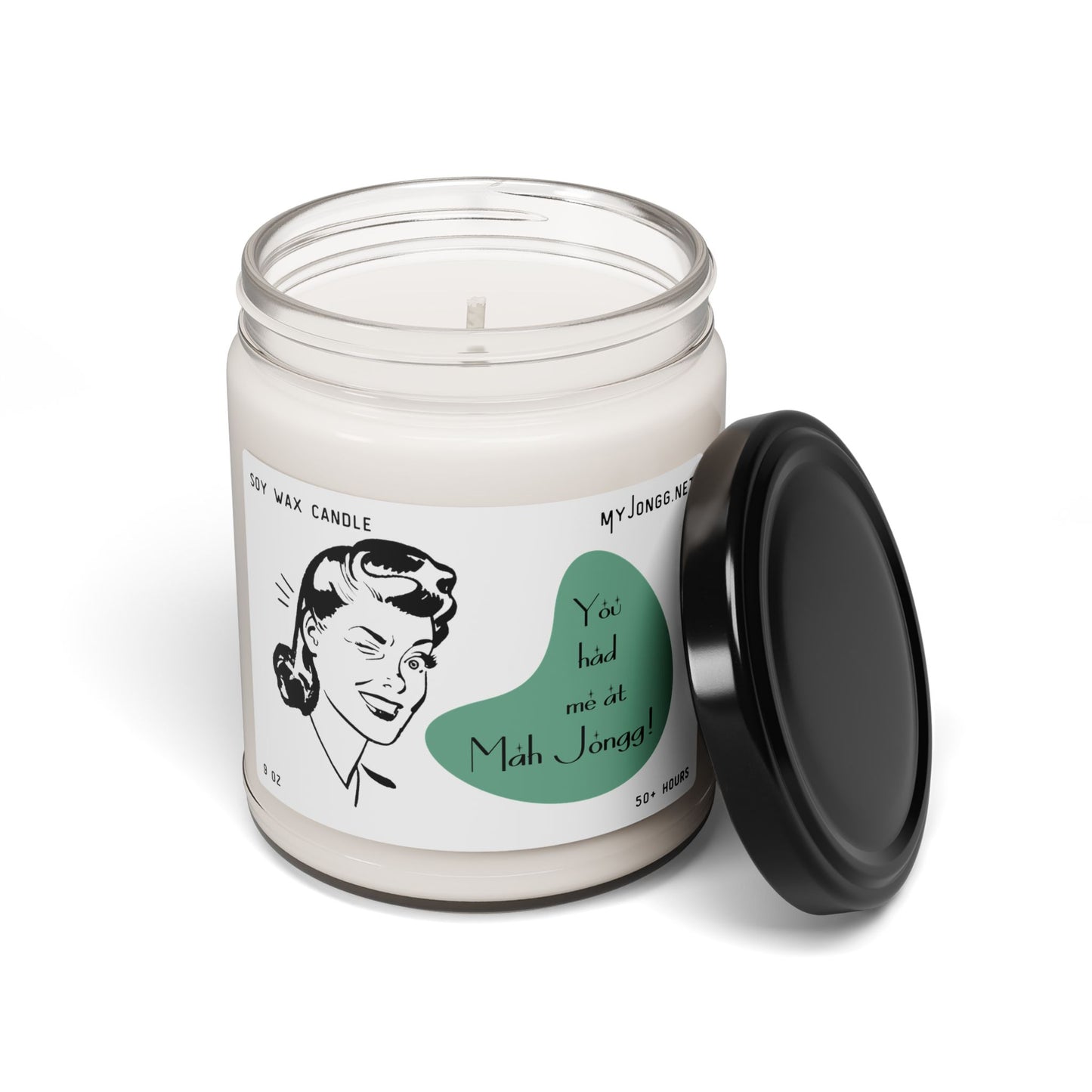 Mah Jongg Retro Quote Scented Soy Candle 4
