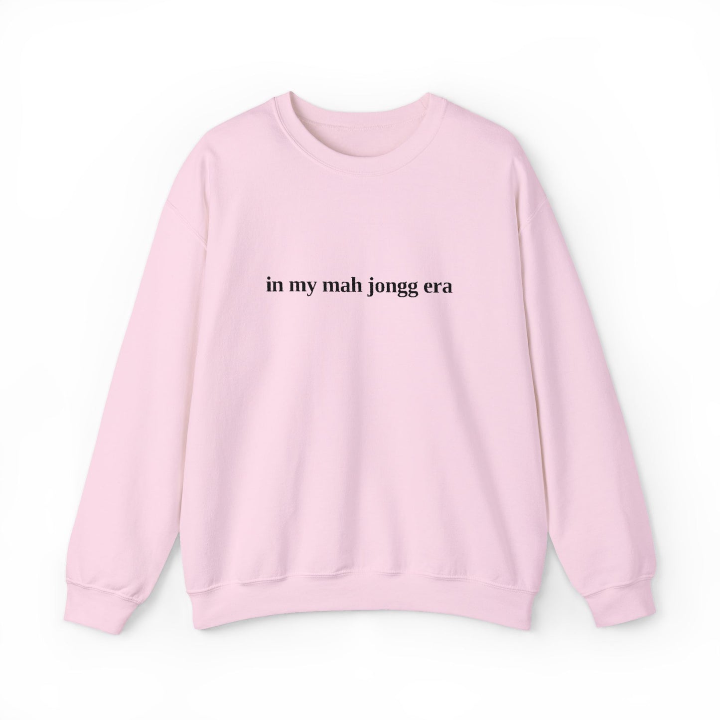 "in my mah jongg era" Embroidered Crewneck Sweatshirt
