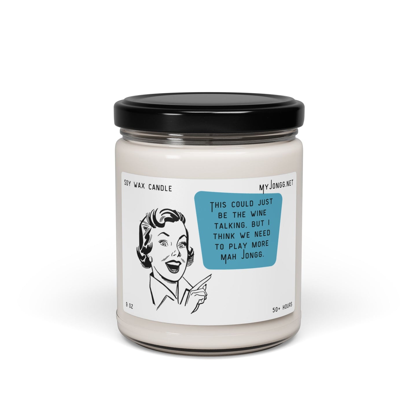Mah Jongg Retro Quote Scented Soy Candle 4