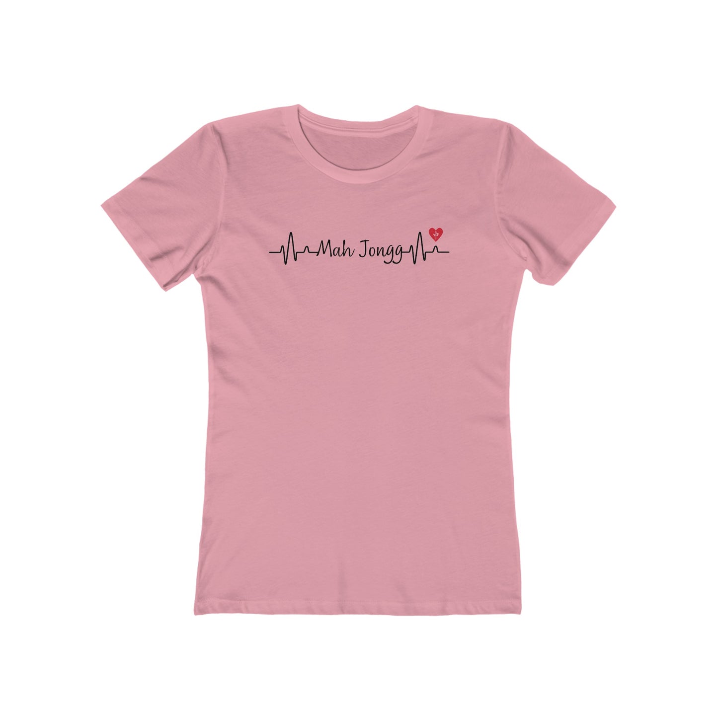 Women's Boyfriend Tee: Mah Jongg EKG