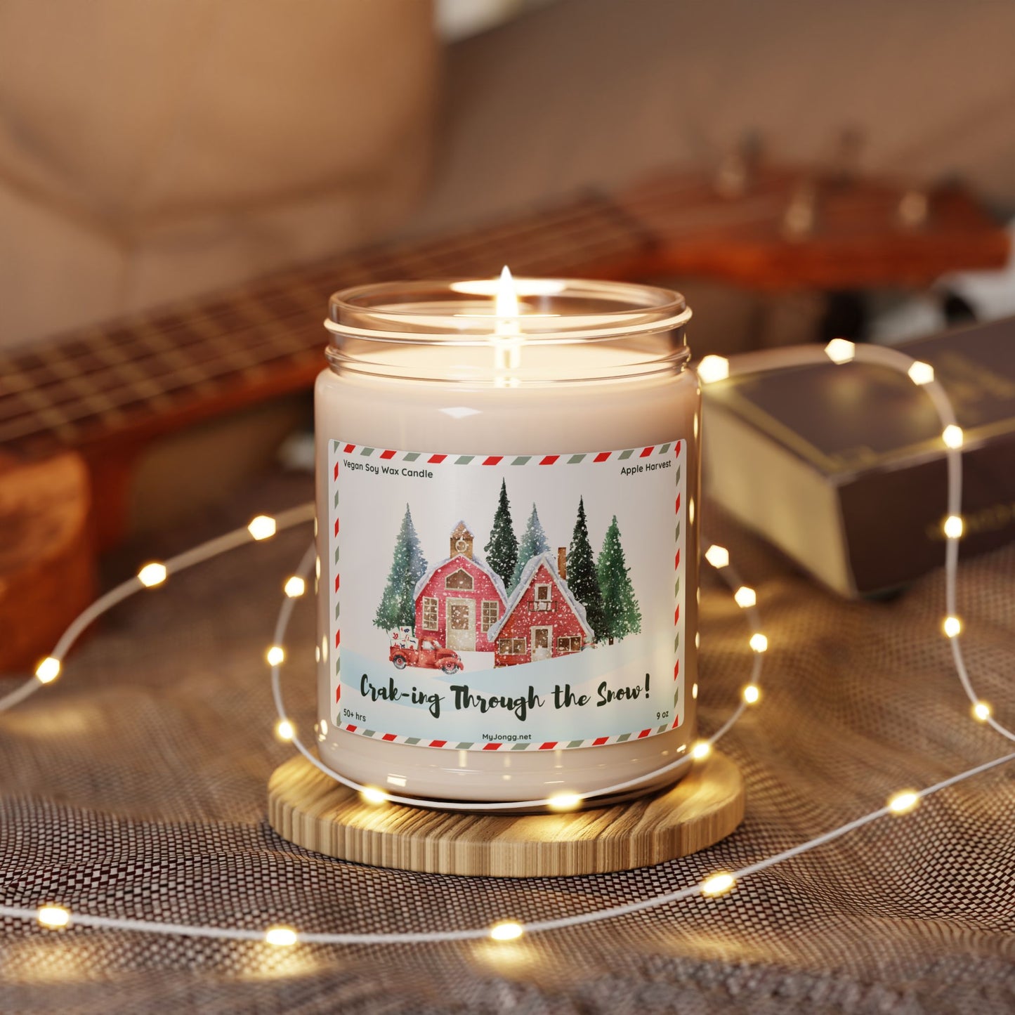 Craking Through the Snow Mah Jongg Christmas Soy Candle (9oz)