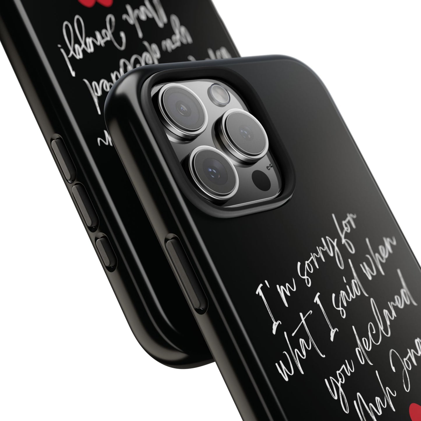 Tough Mah Jongg-Themed Phone Case - I'm Sorry for What I Said Design - Black background