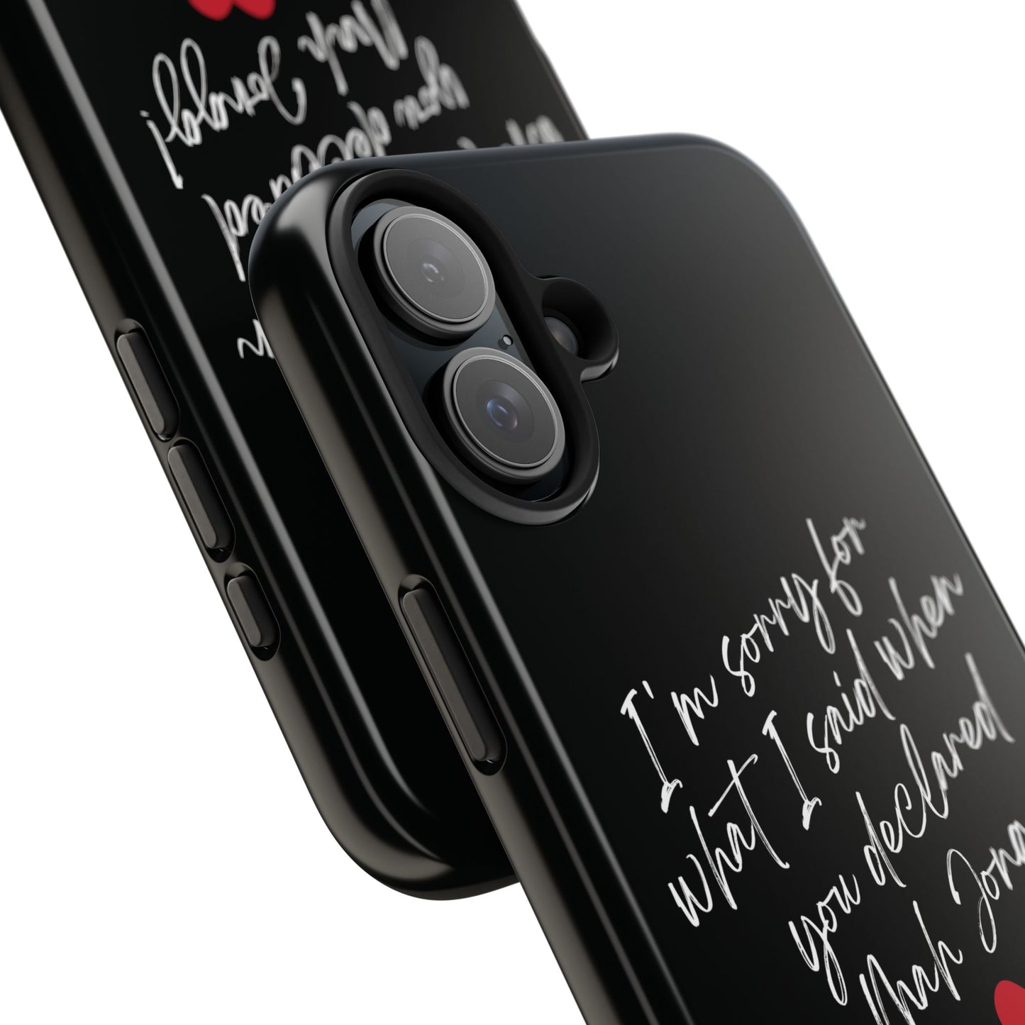 Tough Mah Jongg-Themed Phone Case - I'm Sorry for What I Said Design - Black background