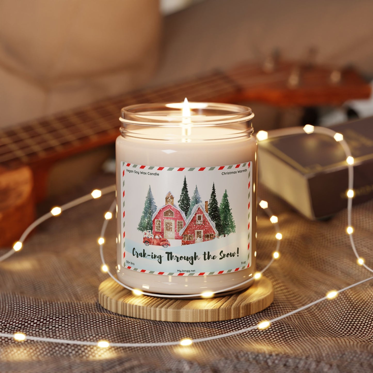 Craking Through the Snow Mah Jongg Christmas Soy Candle (9oz)