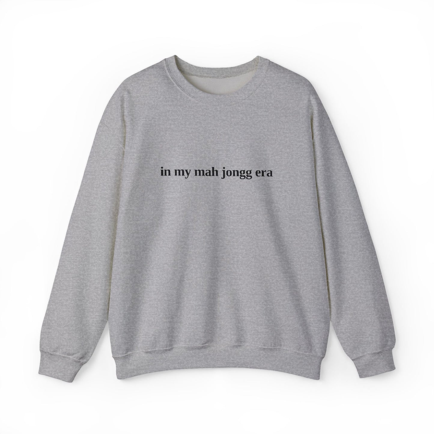 "in my mah jongg era" Embroidered Crewneck Sweatshirt