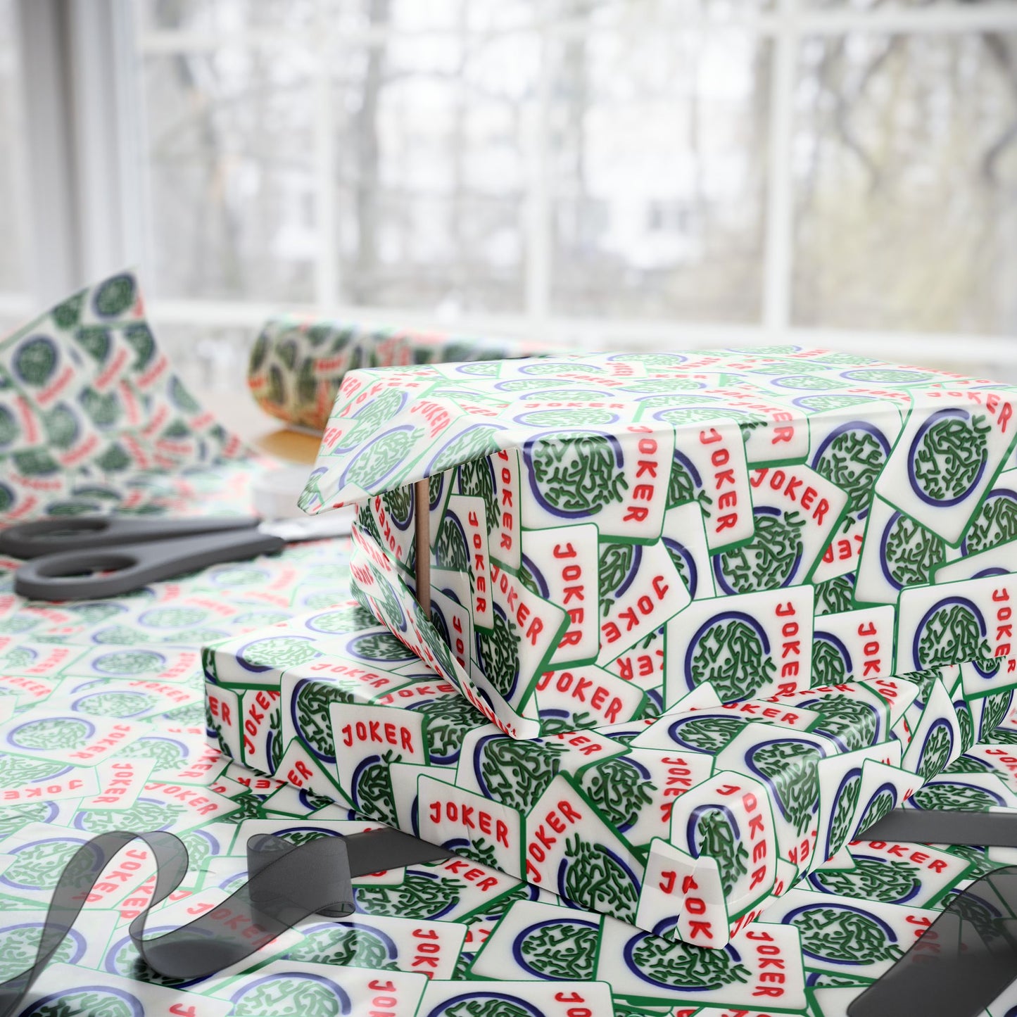 Mah Jongg Joker Tile Wrapping Paper