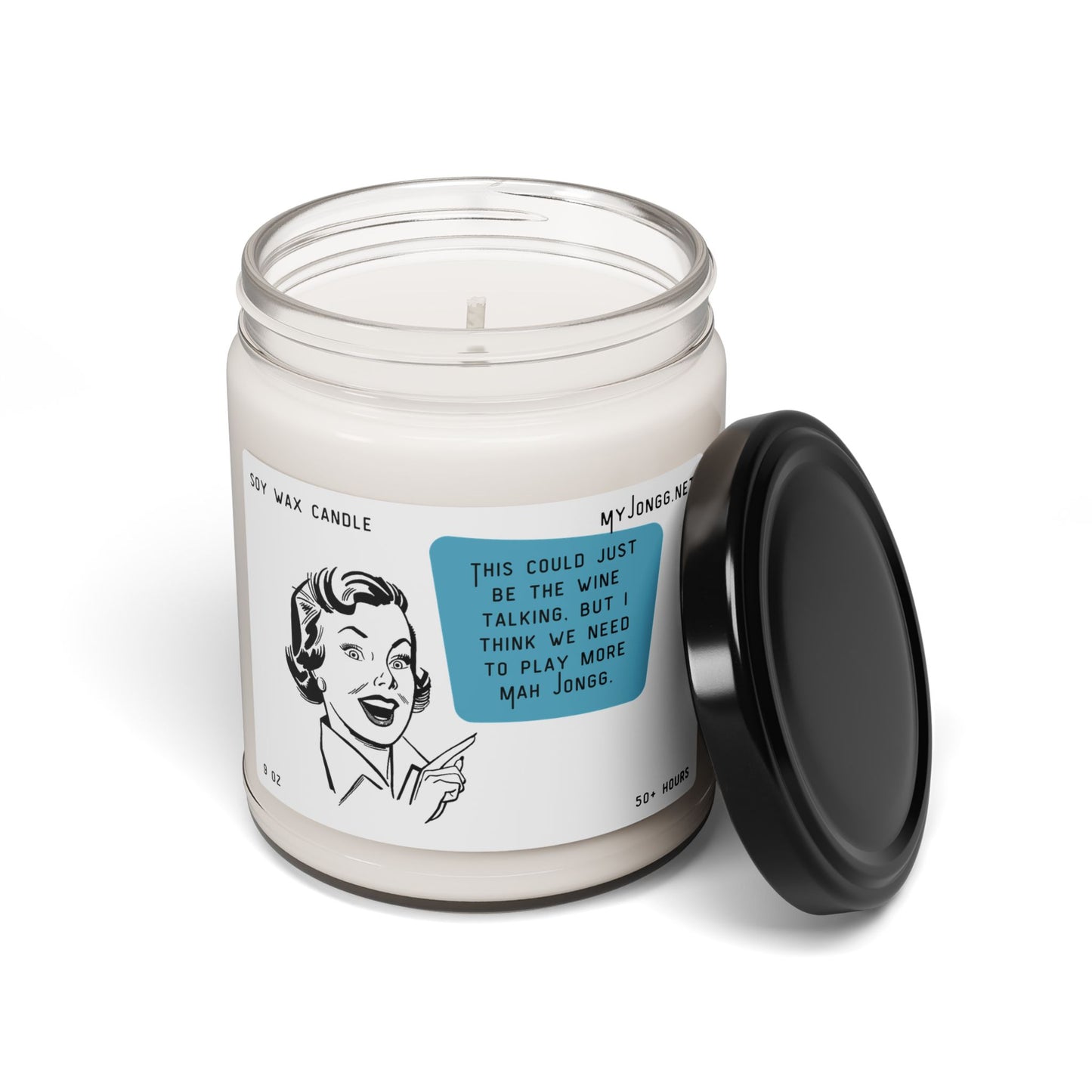 Mah Jongg Retro Quote Scented Soy Candle 4