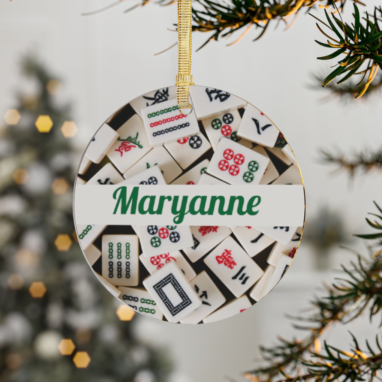 Personalized Mah Jongg Acrylic Ornament