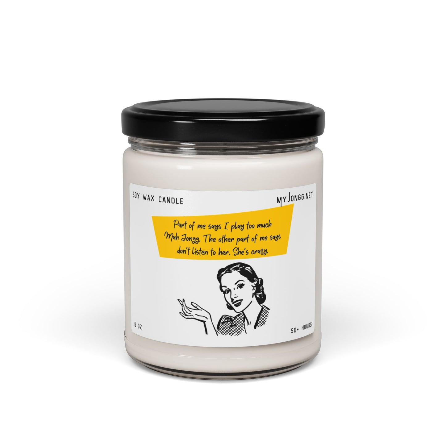 Mah Jongg Retro Quote Scented Soy Candle 4