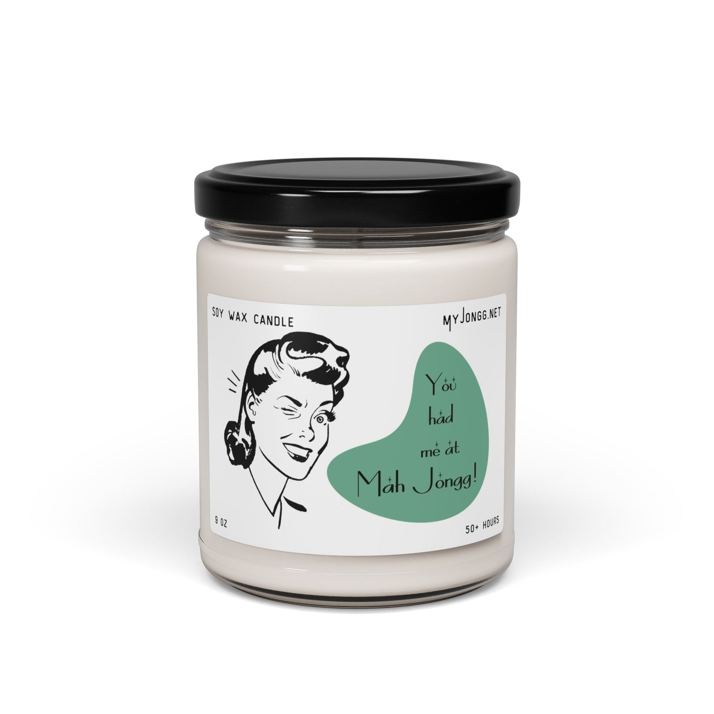 Mah Jongg Retro Quote Scented Soy Candle 4