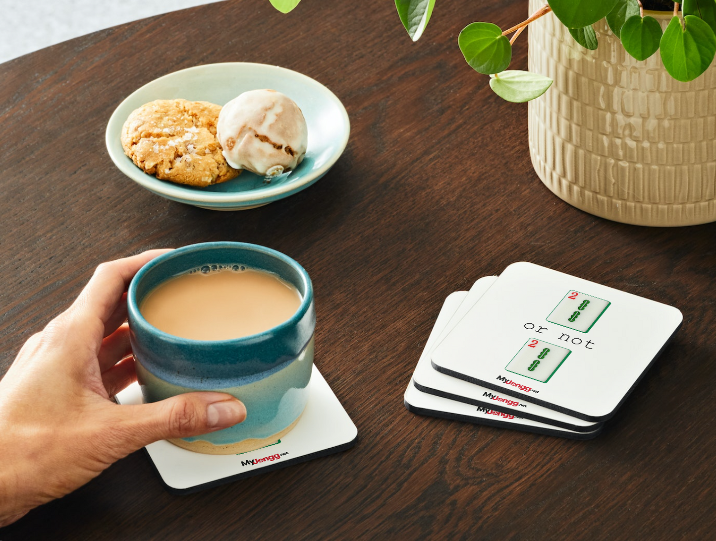 Square Hardboard Mah Jongg Coasters - Set #2