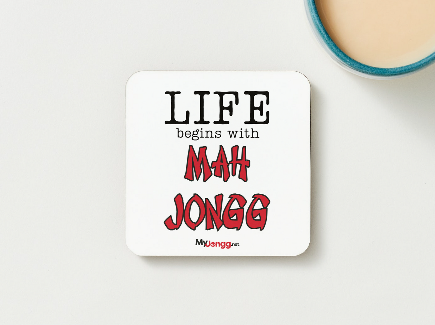 Square Hardboard Mah Jongg Coasters - Set #1