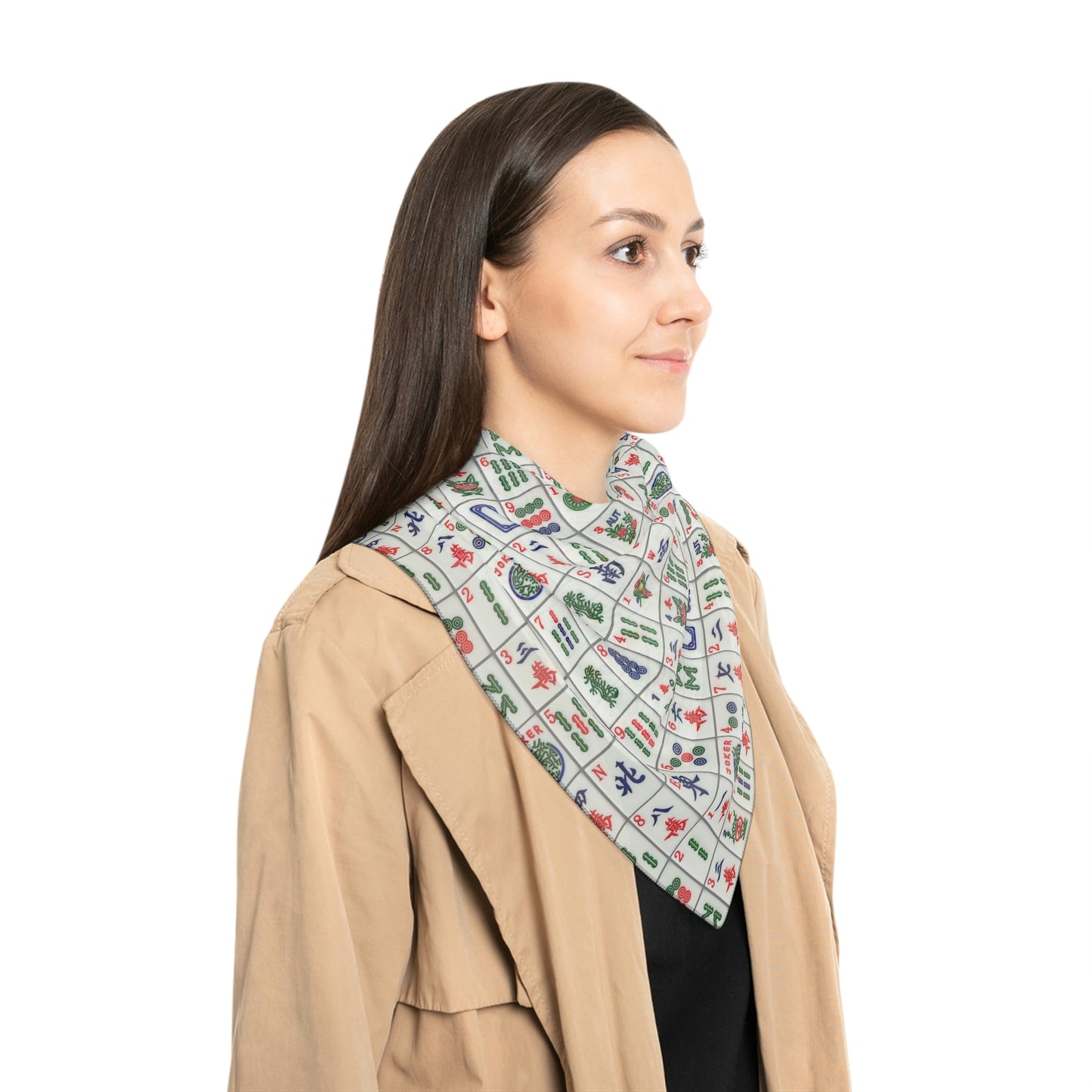 Mah Jongg Tiles Poly Scarf