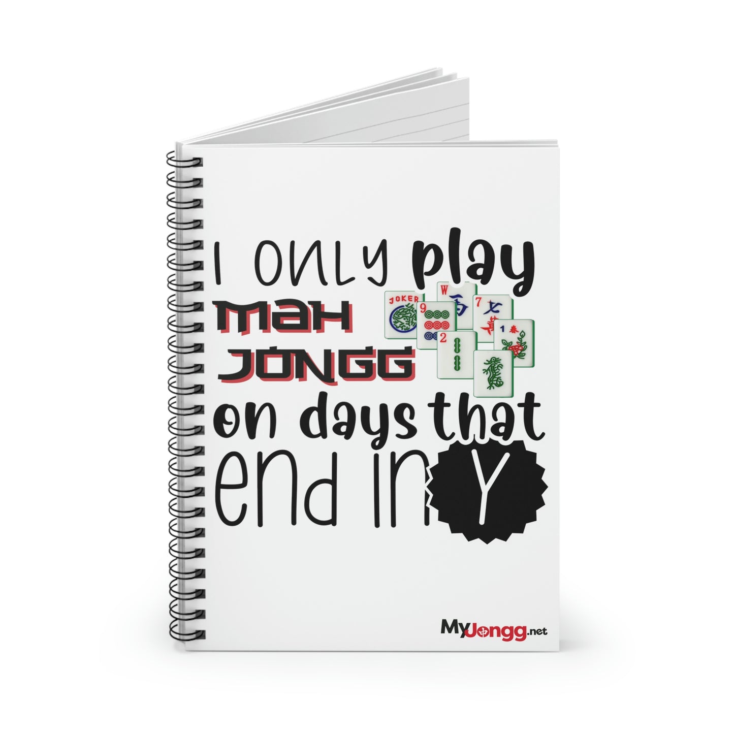 Mah Jongg-inspired Spiral Notebook - Ruled Line